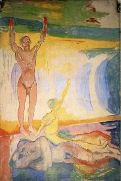  1916 Oil Painting - awakening men 1916 Edvard Munch